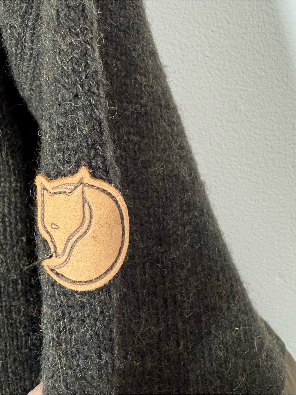 Fjallraven Koster Wool Men's Sweater Green Elbow Patch Quarter Zip XXL NEW! - Picture 5 of 14